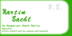 martin bachl business card